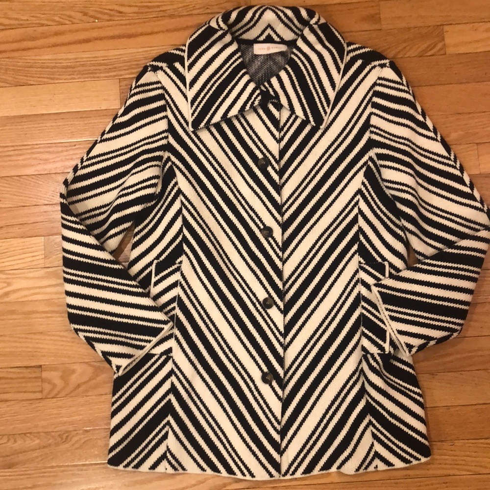 NWT: Tory Burch Tavia navy jacket Size: medium